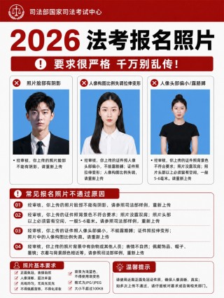 2026法考报名证件照｜避坑指南+官方要求+制作教程