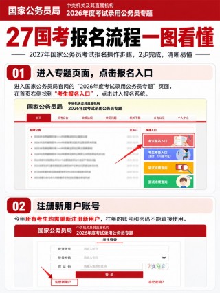 2027国考报名完整流程｜账号注册、信息填写、职位填报、证件照制作图文教程