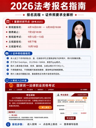2026法考（法律职业资格）报名全流程｜时间+证件照+填报+审核一站式指南
