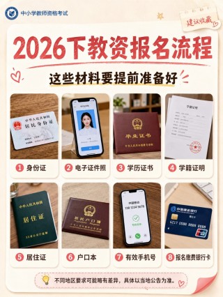 2026下半年教资笔试完整报名指南｜材料清单+照片制作+7步报名全流程