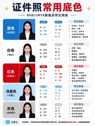 证件照全参数指南｜5种底色+6类标准尺寸+用途对照表+一键制作教程