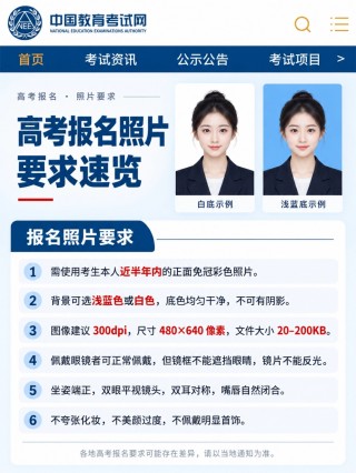 高考报名证件照要求｜在家自拍制作教程，拍点点证件照小程序代审核预审