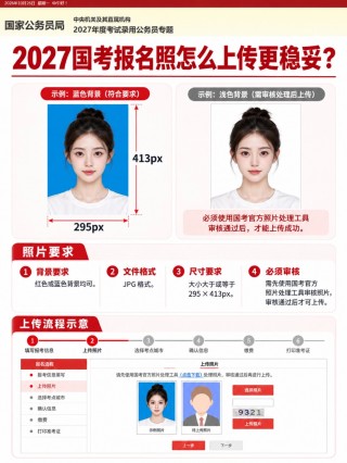 2027国考报名照怎么上传更稳妥｜官方工具教程+拍点点证件照小程序详细介绍
