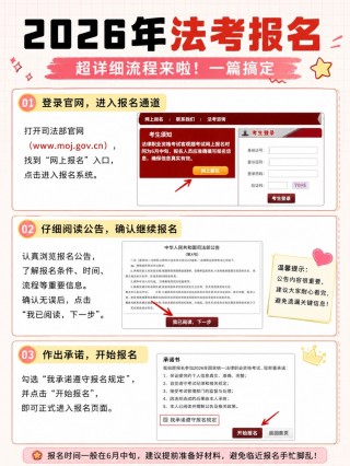 2026法考报名16步超全流程｜一次搞懂不踩坑