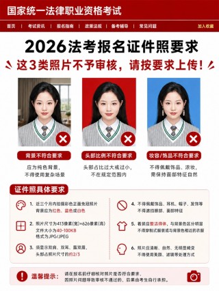 2026法考报名证件照｜避坑指南+制作教程