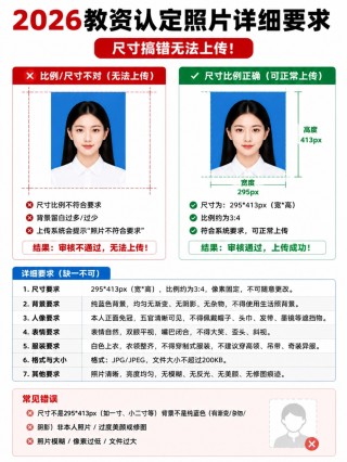 2026教资认定｜证件照要求+制作教程+材料清单