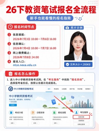 2026下半年教资笔试13步完整报名指南｜时间节点+照片制作+电脑操作全图文