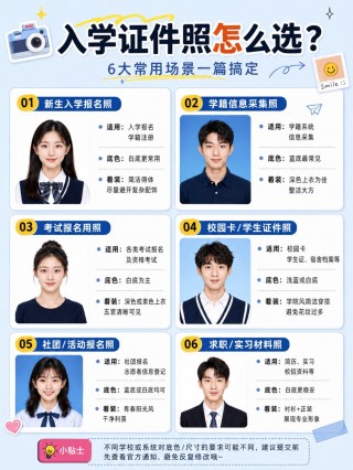 大学入学证件照完整指南｜6大使用场景、拍照妆容规范、全尺寸参数、手机一键制作教程