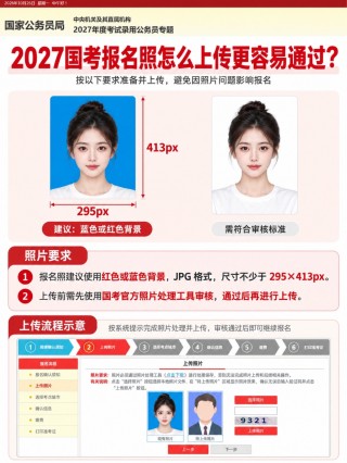2027国考报名照上传全教程｜规格要求+官方工具+简易证件照小程序制作方法