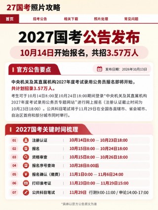 2027国考报名证件照怎么弄？各省考生照片制作实操指南