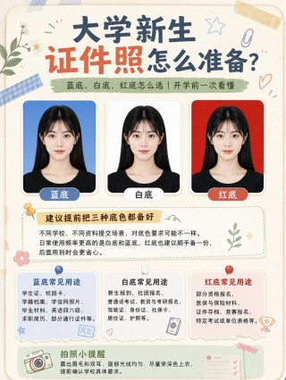 大学新生证件照完整准备攻略｜底色挑选、尺寸规格、手机制作教程、拍摄规范、开学干货
