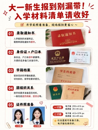 2026大一新生报到需要带什么？入学材料清单+证件照尺寸及手机制作教程