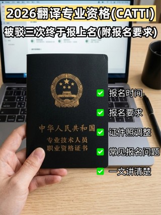 2026CATTI翻译资格报名全攻略｜被驳3次终报名成功