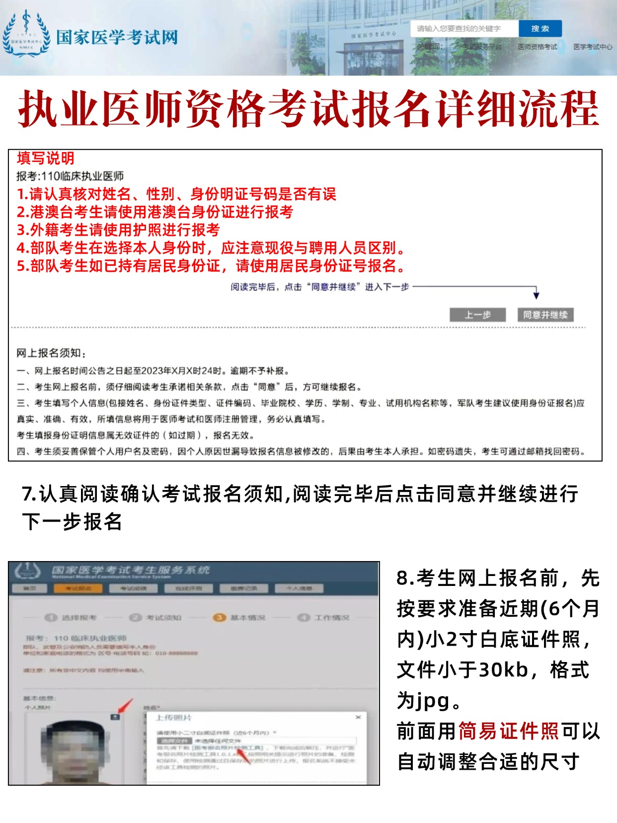 2026执业医师资格考试报名超详细全攻略｜材料+流程+照片一步到位