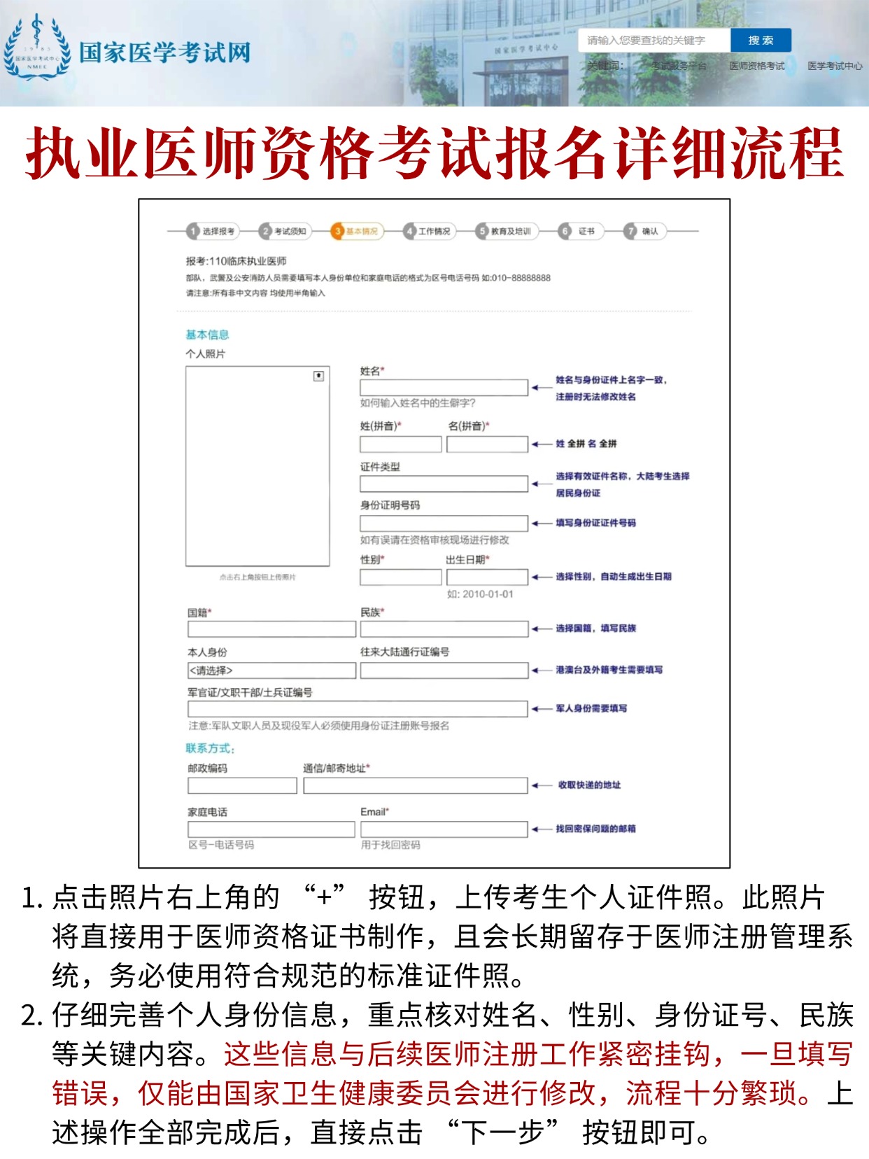 2026执业医师资格考试报名超详细全攻略｜材料+流程+照片一步到位