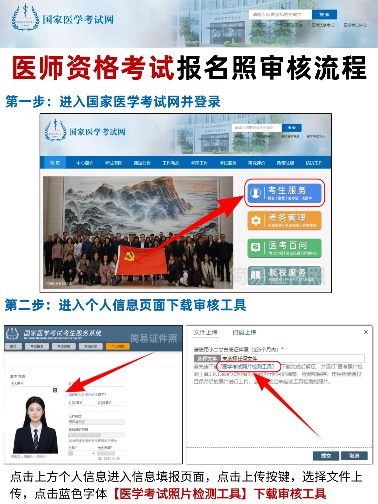 2026医师资格考试报名照要求+调整流程+审核技巧