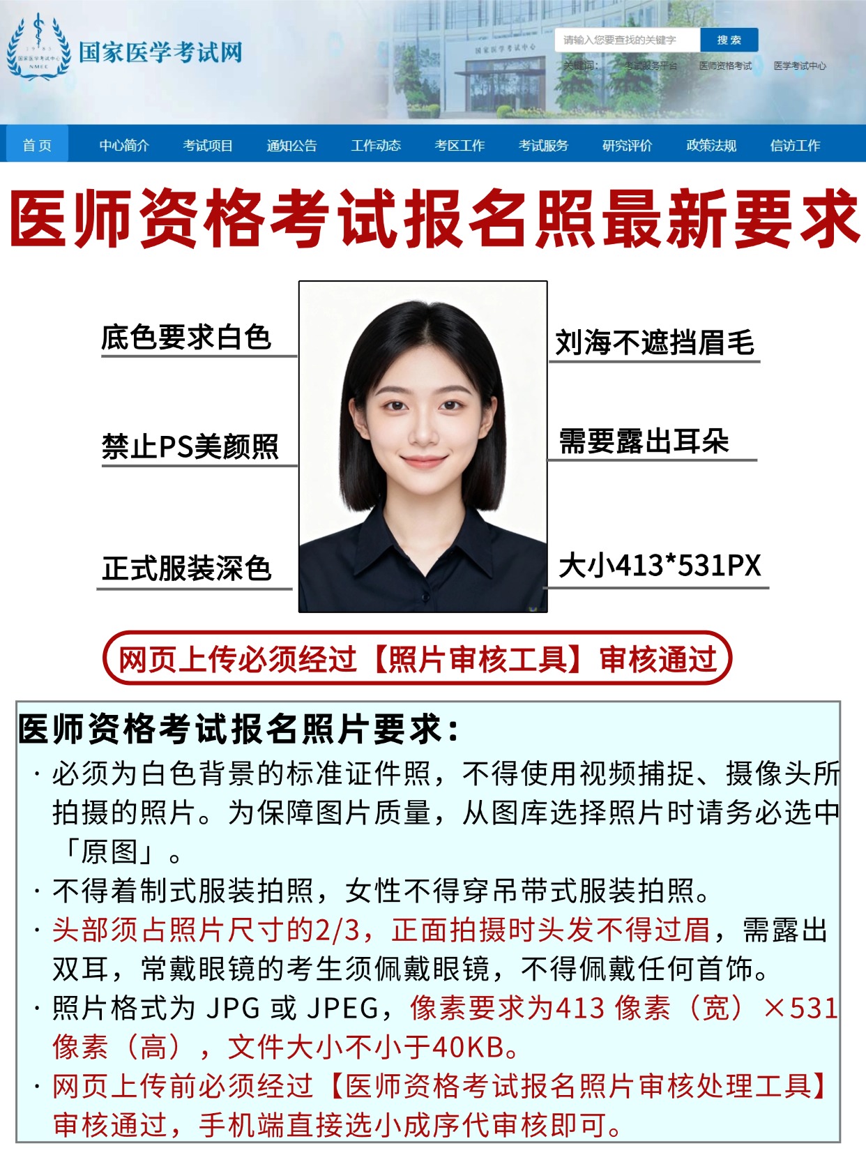 2026医师资格考试报名照要求+制作审核全流程