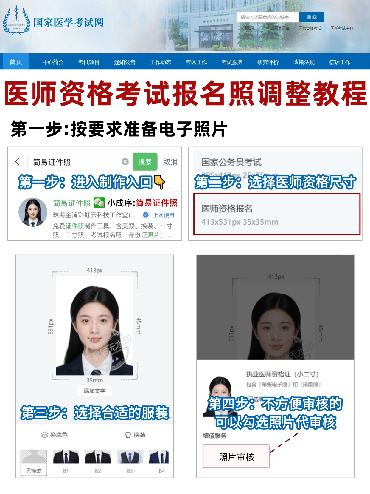2026医师资格考试报名照要求+制作审核全流程