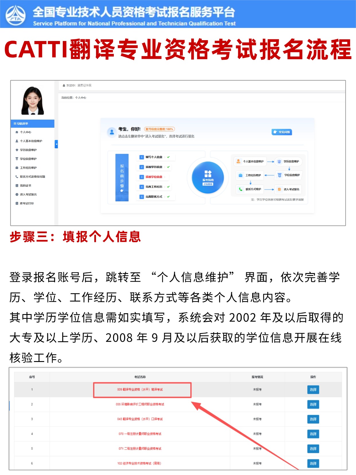 2026CATTI翻译专业报名全流程｜照片要求+制作+报名步骤