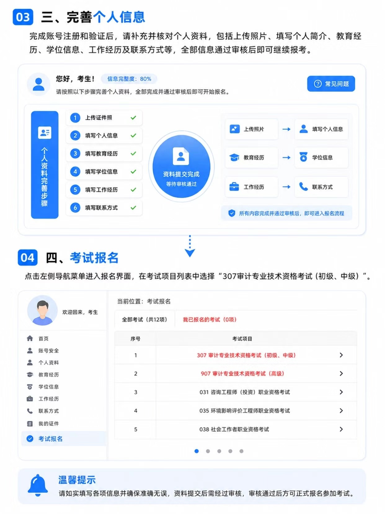 2026审计师考试报名全流程｜证件照≤10KB代审核教程