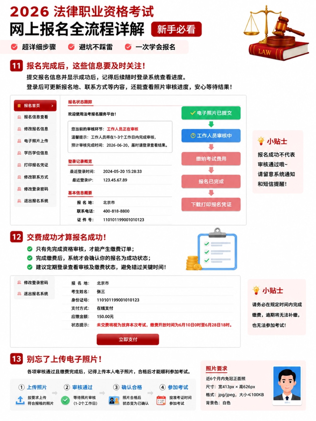 2026法律职业资格考试｜完整报名全流程+新手避坑