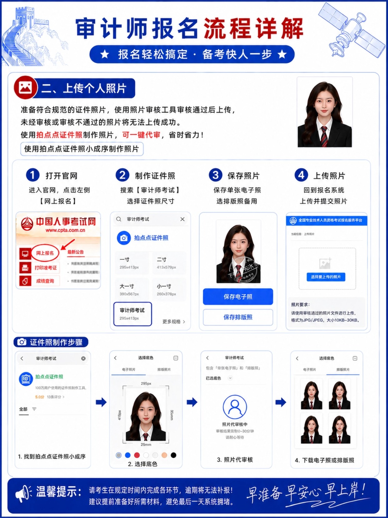 2026审计师考试｜完整报名全流程+证件照代审核教程