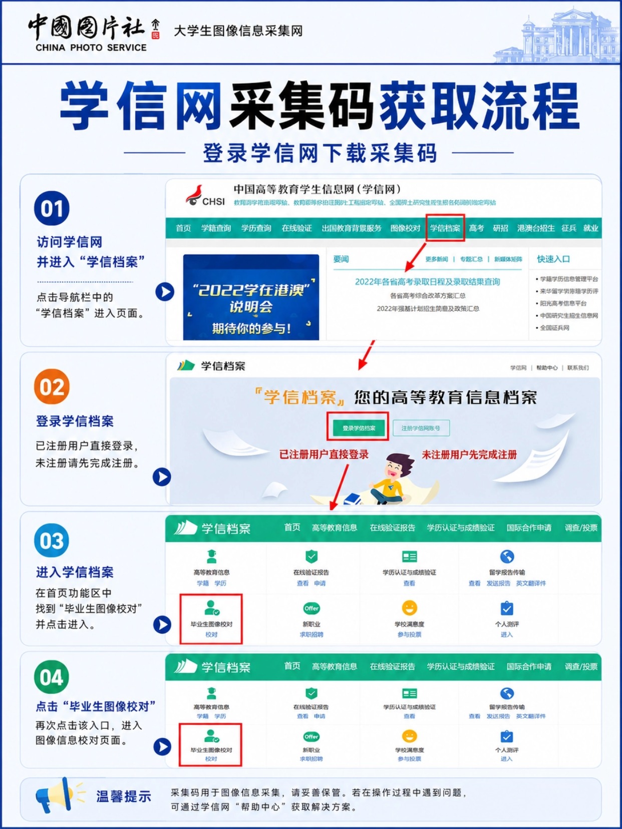 大学生毕业照采集|学信网照片制作+上传全流程