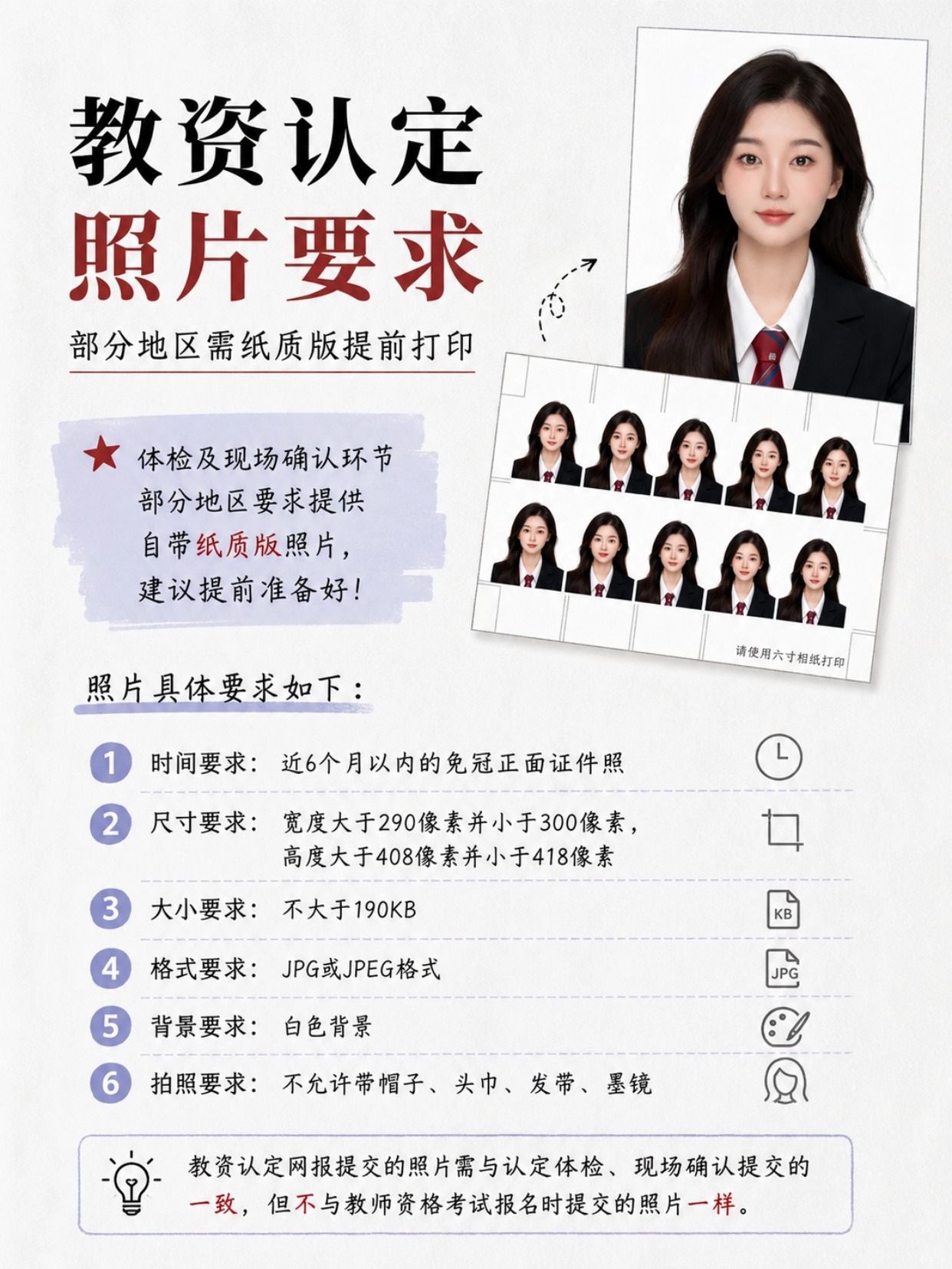 教资认定全攻略｜证件照规范+制作打印+申报全流程
