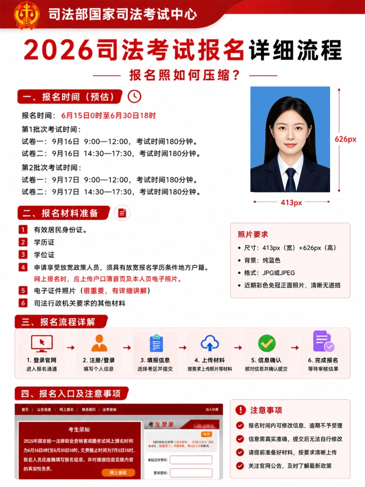 2026法考(司法考试)全报名指南|报名时间+材料+照片+填表细则