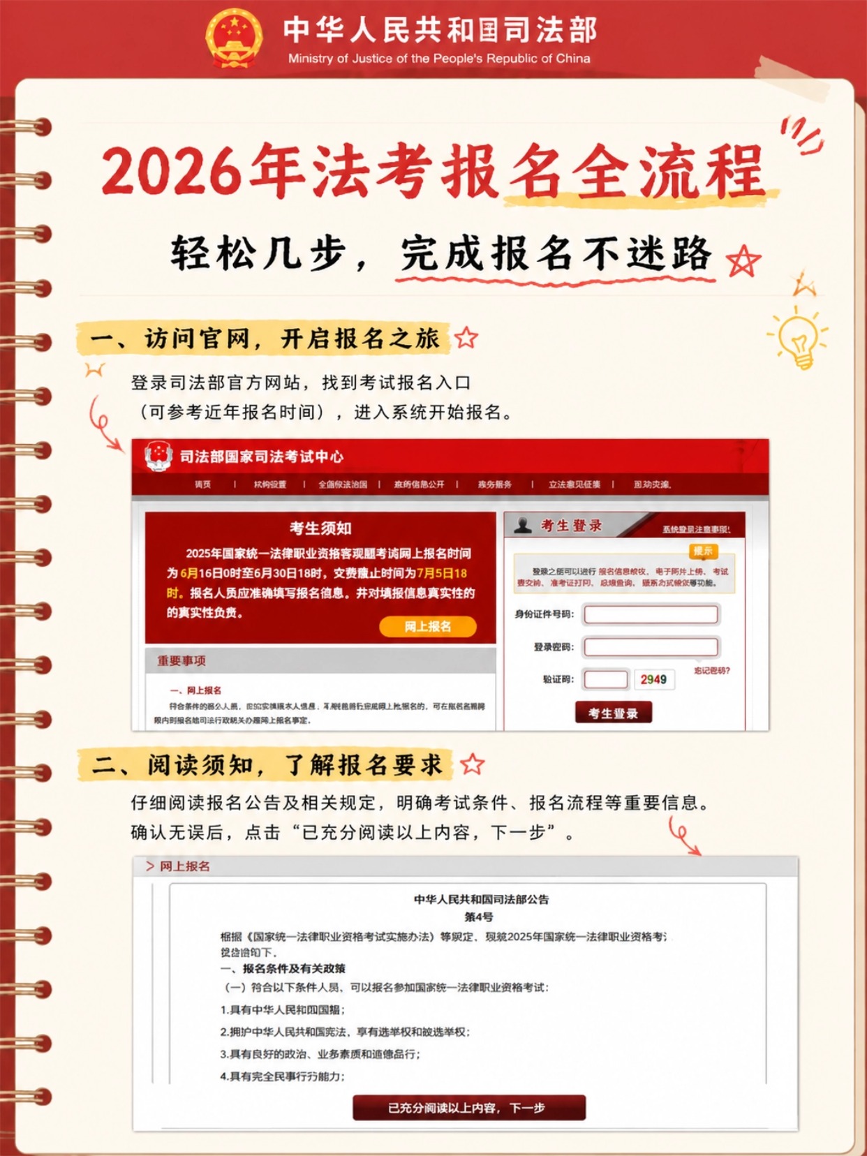 2026法考报名全流程｜时间安排+分值占比+证件照制作