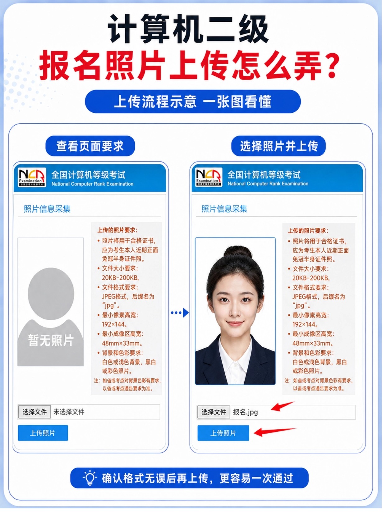 计算机二级报名照片扩展名不正确?照片上传解决办法