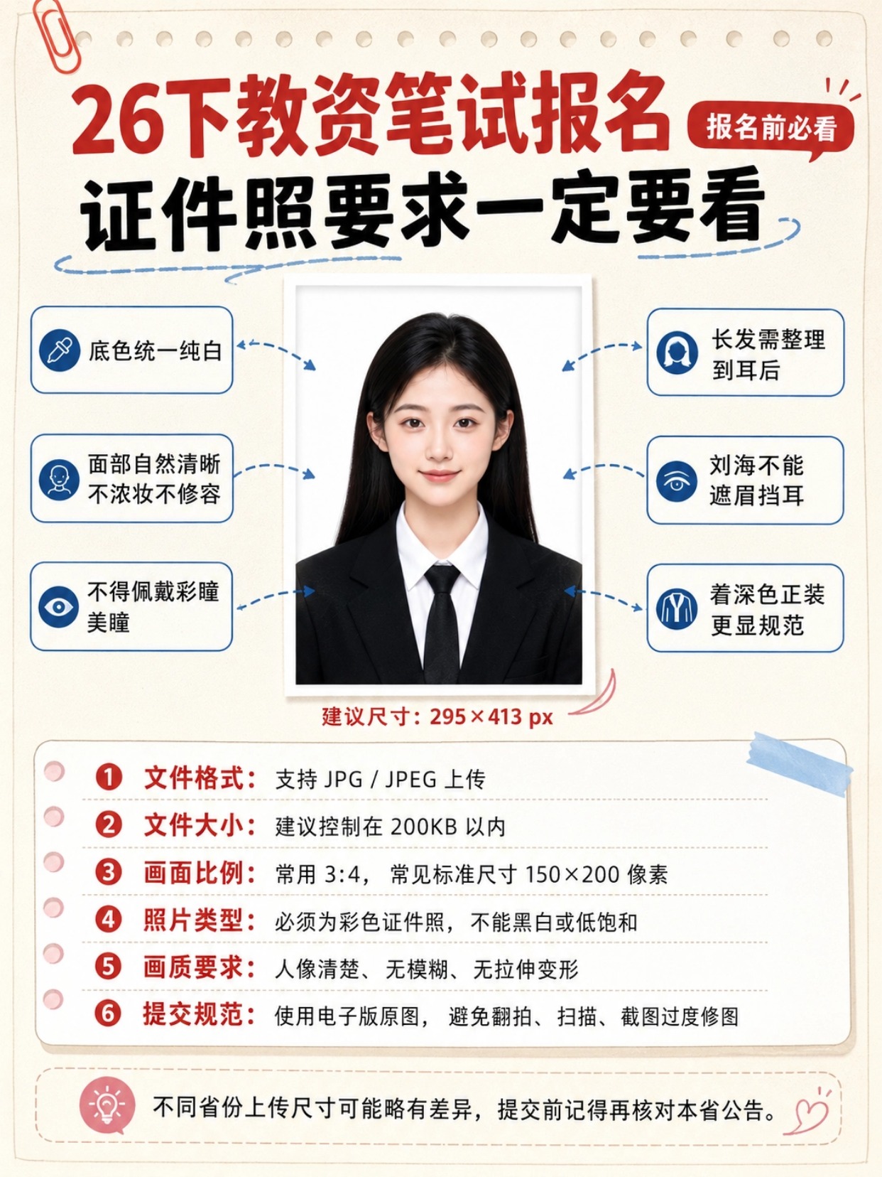 2026下教资报名证件照全攻略|规范要求+手机制作+电脑/iOS上传+报名高频问答