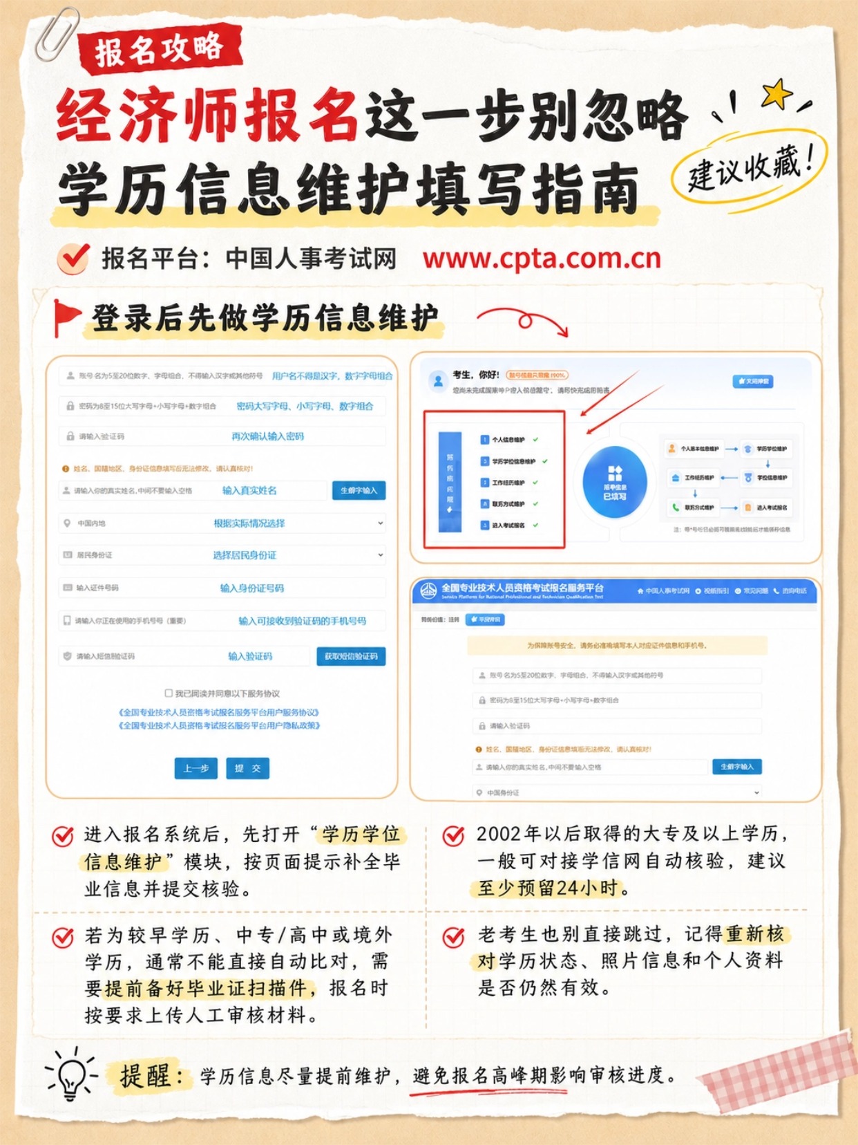 2026经济师考试报名全流程|6步保姆级指南|学历核验+证件照审核+缴费全细节