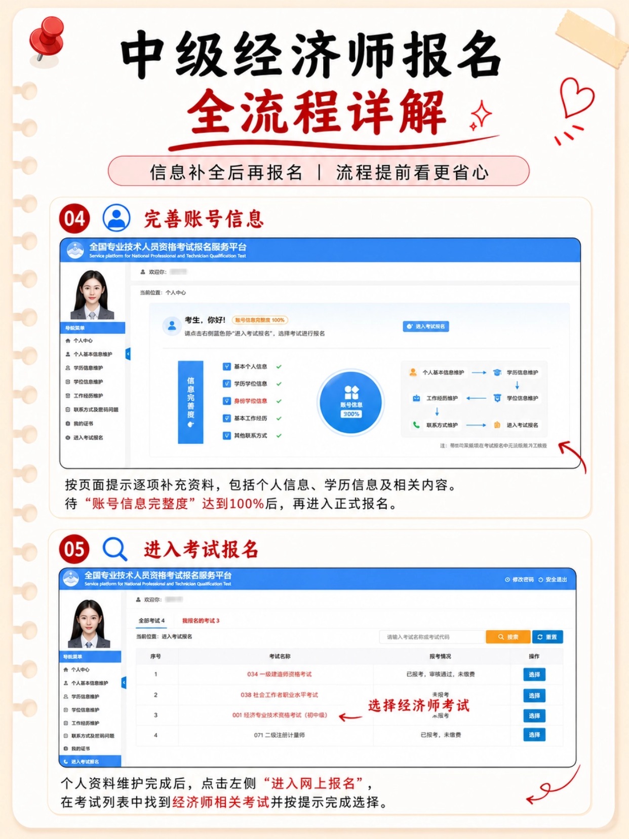 2026初中级经济师报名全流程｜证件照规范+账号注册+信息填报+审核缴费完整图文指南
