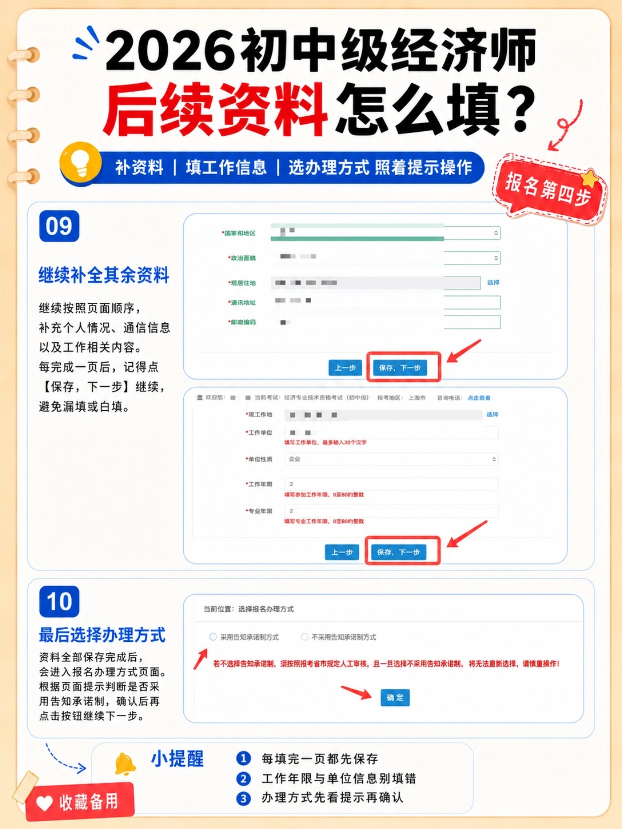 2026初中级经济师报名完整六步教程|入口登录、填报资料、照片制作、承诺签署、资格核查全图解