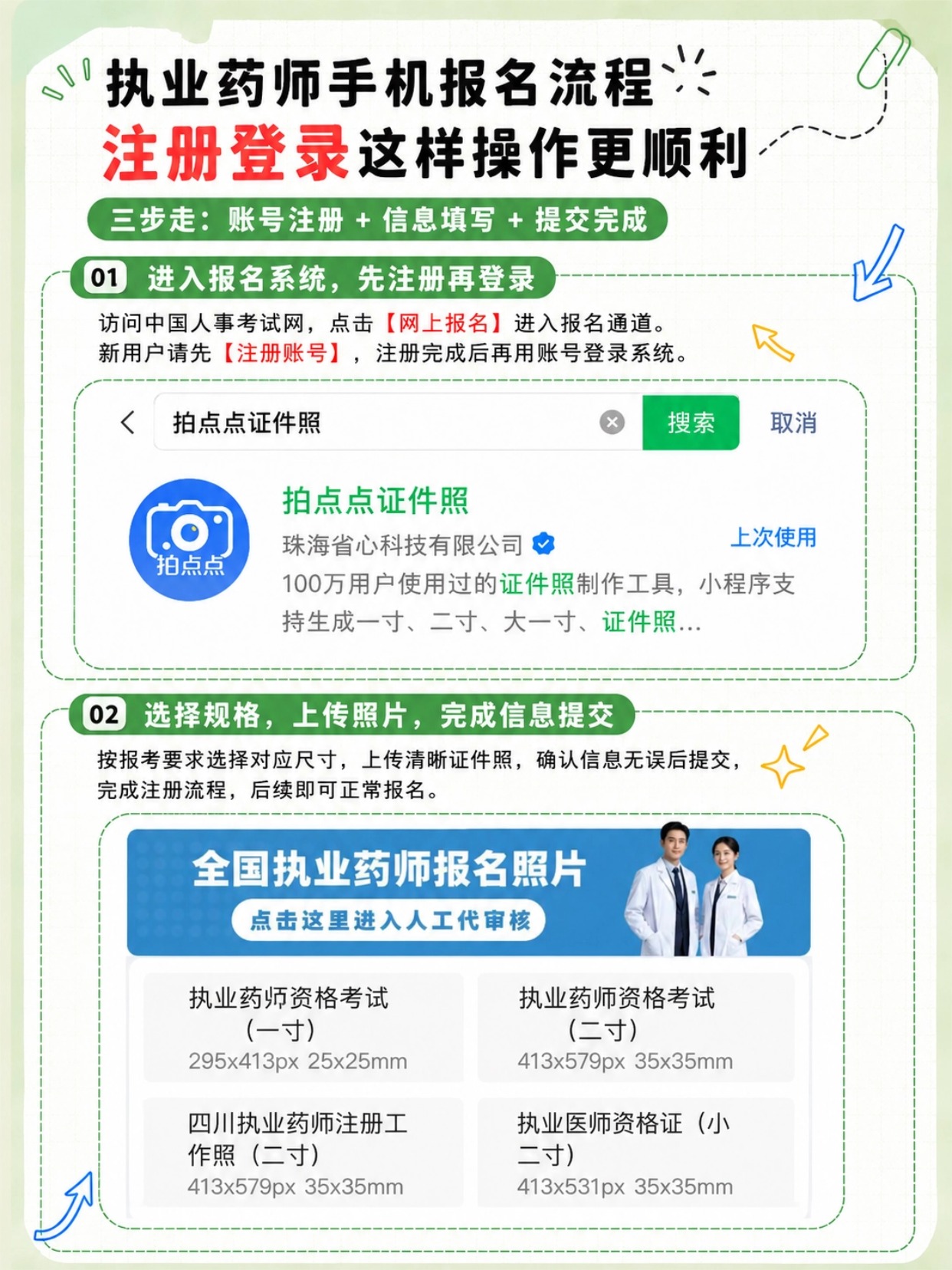 2026执业药师手机完整报考全流程|时间节点+证件照规范+11步报名实操教程