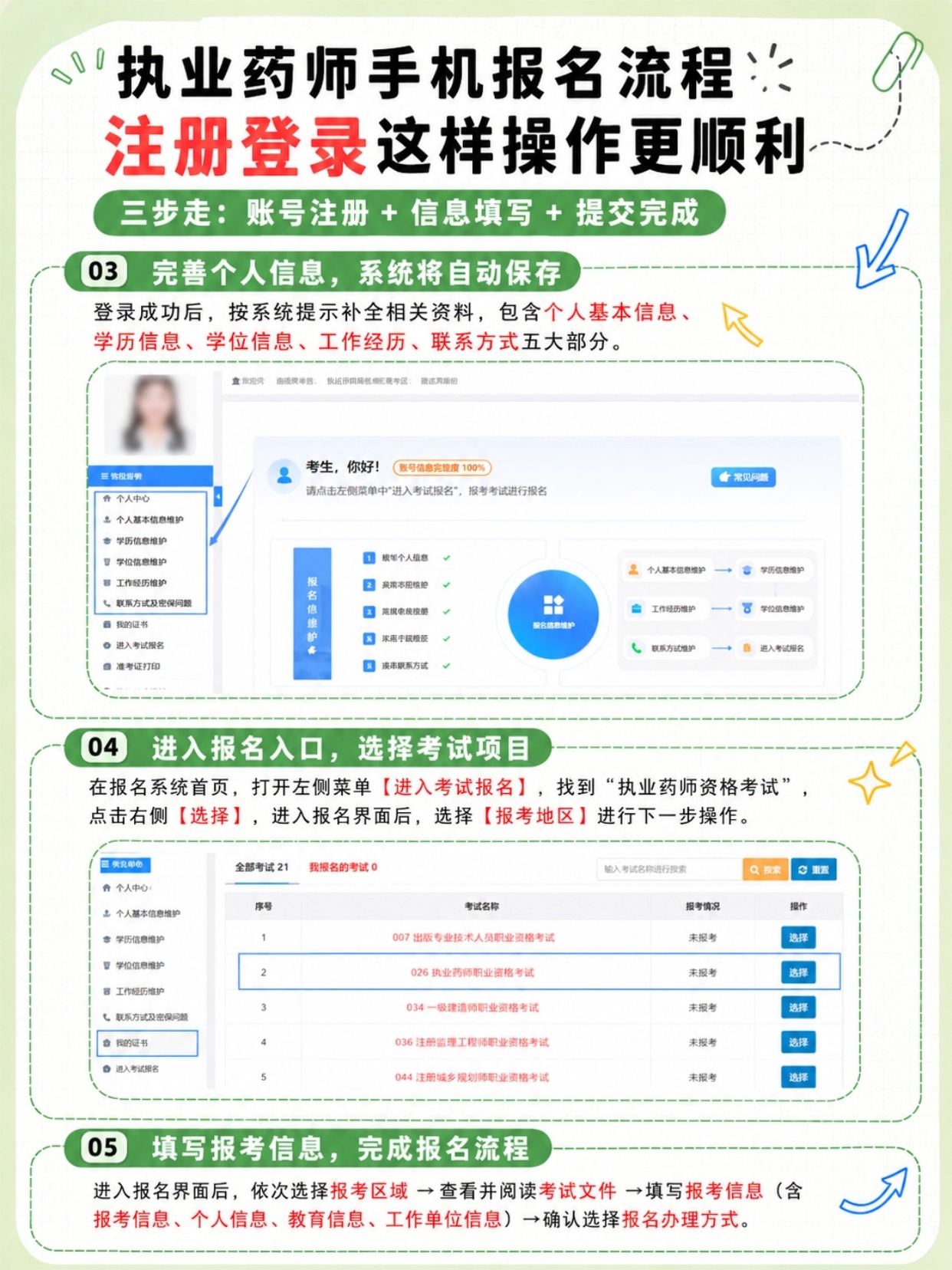 2026执业药师手机完整报考全流程|时间节点+证件照规范+11步报名实操教程