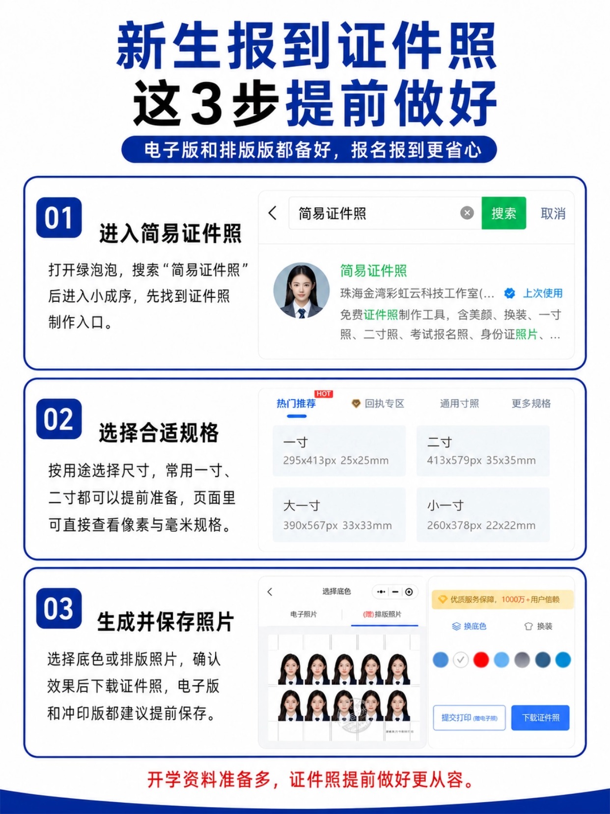 2026大学入学报到需要准备什么?6类证件材料、生活用品和证件照制作教程