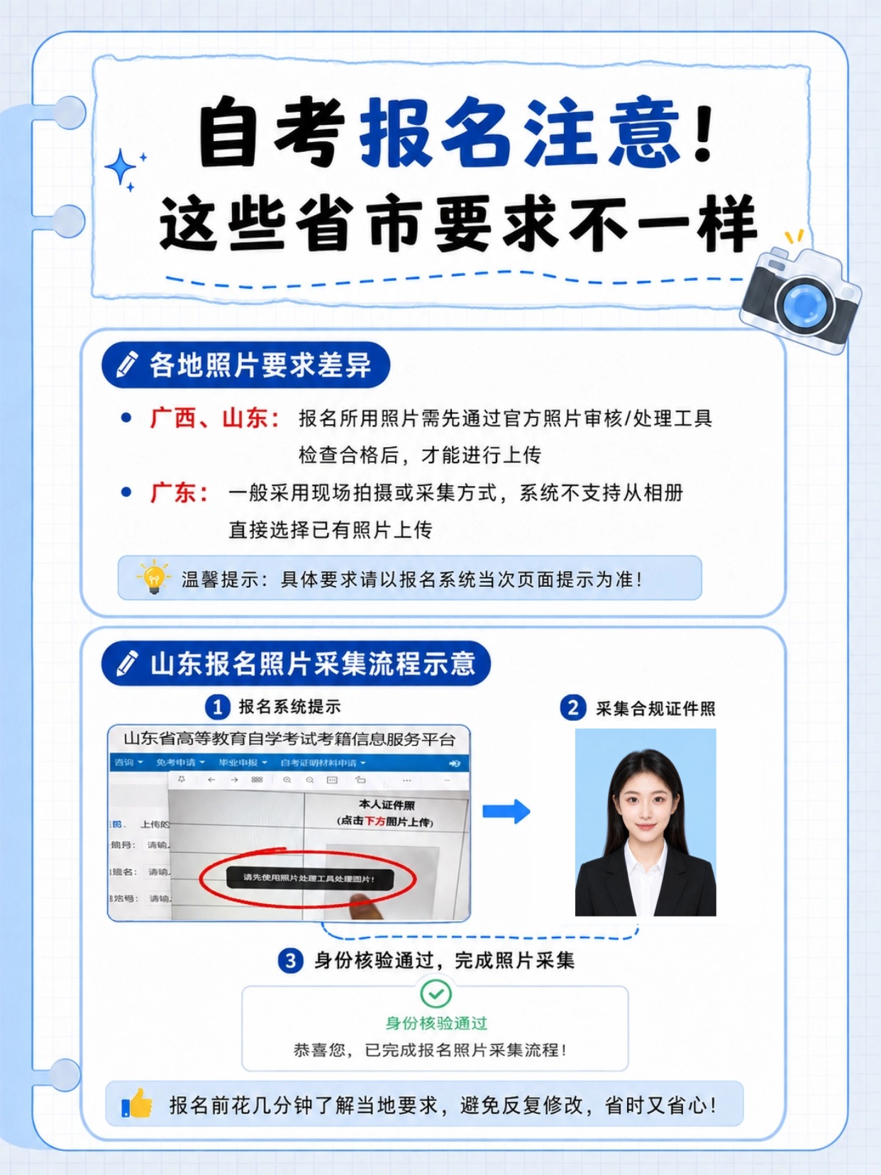 稿定设计-3.jpg 2026下半年自考报名证件照完整攻略|全国通用规格、制作流程、各省差异汇总
